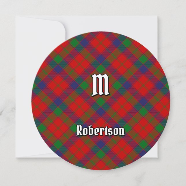 Convite Clan Robertson Tartan (Frente)