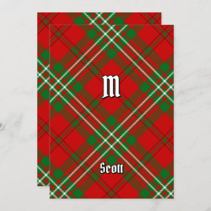 Convite Clan Scott Red Tartan