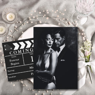 Convite Clapper de Filme Elegante Aniversário de Casamento