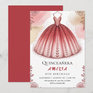 Convite Clareta Chic e Quinceañera Floral