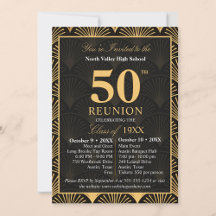 Class of 1976 50th Reunion Invitation Art Deco