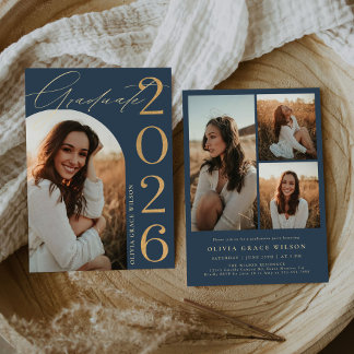 Convite Class of 2026 Arch Photo Graduation Party