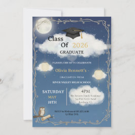 Convite Class of 2026 Die Cut Graduation