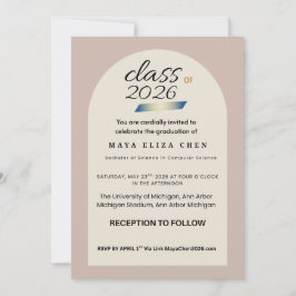 Convite Class of 2026 Graduation Party Invitation Card | M