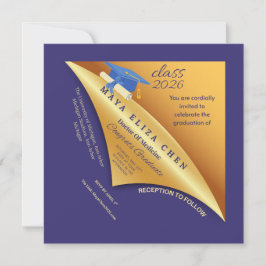 Convite Class of 2026 Graduation Party Invitation | Purple