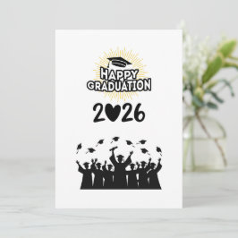 Convite Class of 2026 Happy Graduation - Minimalist