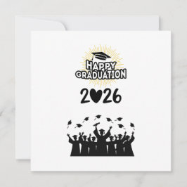 Convite Class of 2026 Happy Graduation - Minimalist