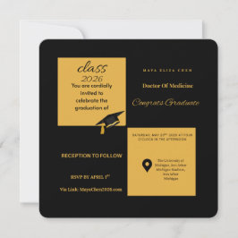 Convite Class of 2026 Medical School Invite | Elegant Sq