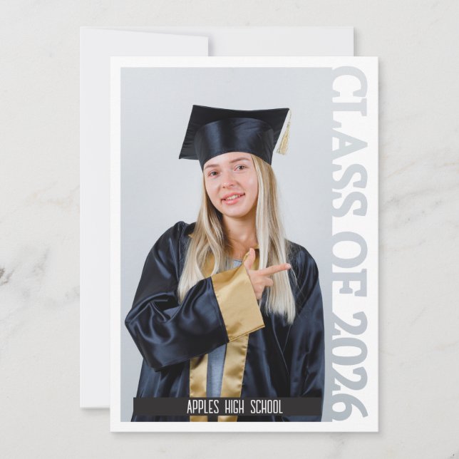 Convite Class of 2026 Photo Graduation party (Frente)