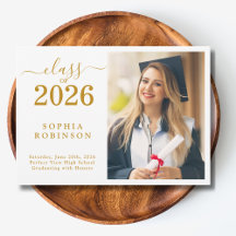 Class of 2026 Photo Modern Graduation Announcement