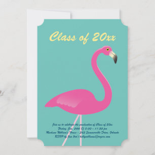 Convite Classe da graduação 2019 - turquesa do flamingo