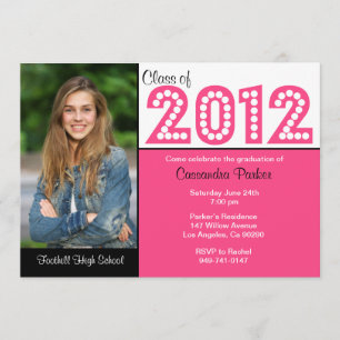 Convite Classe de 2012 Pink Graduation SCROLL DOWN para 20
