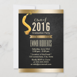 Convite Classe de 2016 festas de formatura pretas &