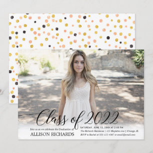 Convite Classe de 2022: fotografia elegante de graduação