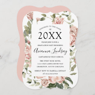 Convite Classe de 2022 Graduação Floral Rosa Rosa Bonito