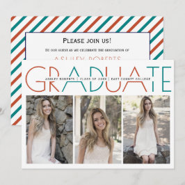 Convite Classe de 2023 de terracota e fotografia de gradua