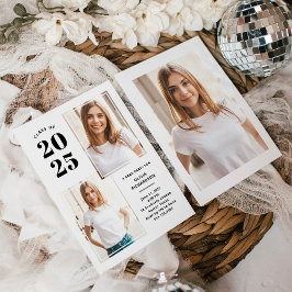 Convite Classe de 2025 | Festa de Formando Preto e Branco