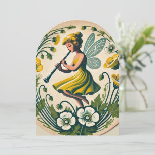 Convite Classe de Banda de Clarinete Fada                 