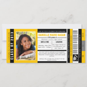 Convite Classe de Bilhete de Admissão VIP para Licenciação