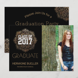 Convite Classe de Boho Mandala 2017   Graduação de Fotos