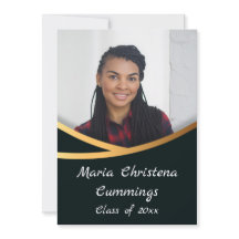 Classe De Elegância Do ouro De Graduação De Foto