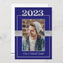 Convite Classe de Festa de formatura Azul e Prata 2023