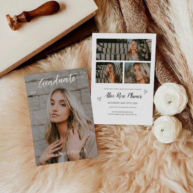 Convite Classe de Festa de formatura de fotos clássicas 20 (Criador carregado)