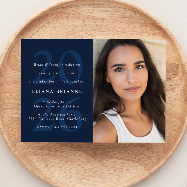 Convite Classe de festa de formatura fotográfica clássica  (Criador carregado)