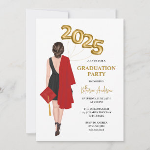 Convite Classe de Festa de formatura fotográfica feminina