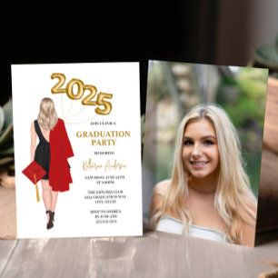 Convite Classe de Festa de formatura fotográfica feminina