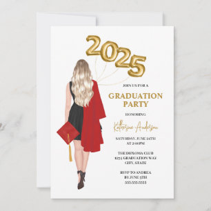 Convite Classe de Festa de formatura fotográfica feminina