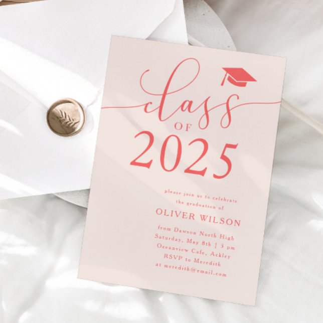 Convite Classe de Festa de formatura rosa 2025 (Criador carregado)