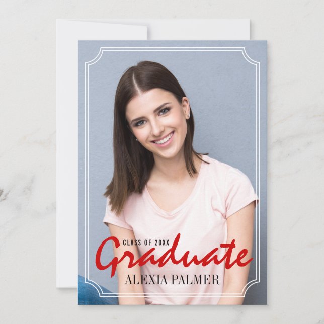 Convite Classe de formando 2025 simples e manuscrito verme (Frente)