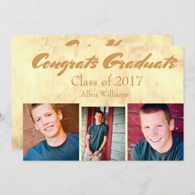 Convite Classe de Formando Dourado 20XX (Frente/Verso)