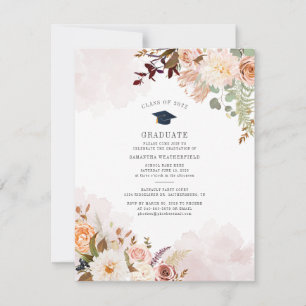 Convite Classe de Formando Floral Moderno de Festa de form