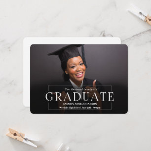 Convite Classe de Foto de Elegância Simples de Graduação 2