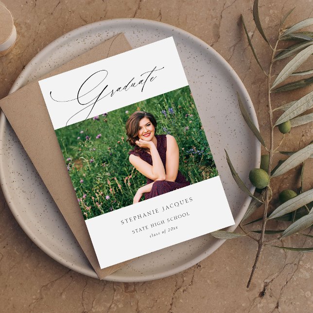 Convite Classe de Foto do Formando Elegante (Criador carregado)