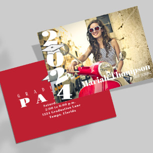 Convite Classe De Fotografia Da Tipografia Vermelha De Gra