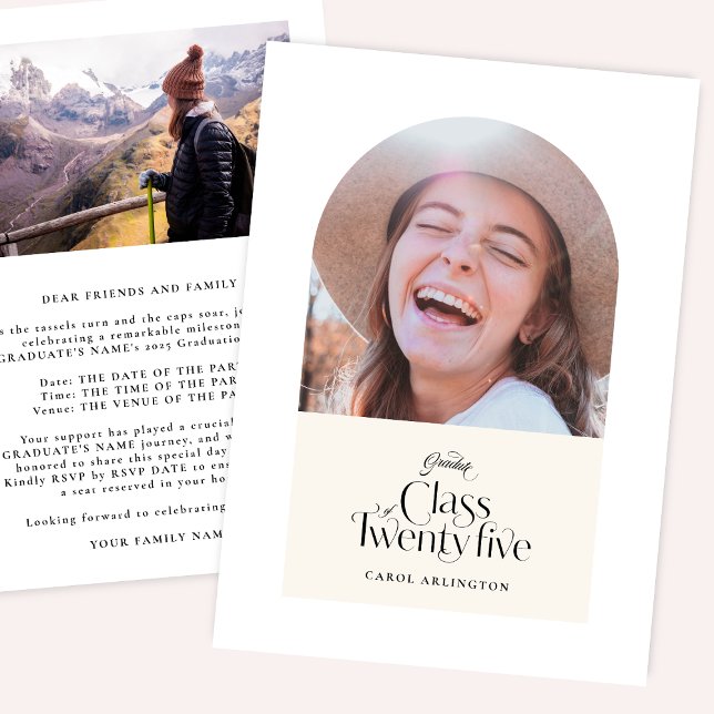 Convite Classe de Graduação 2025 Personalizável Elegante (Criador carregado)