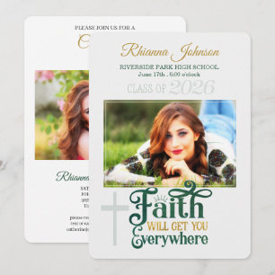 Convite Classe de Graduação Cristã Religiosa de Foto 20