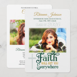 Convite Classe de Graduação Cristã Religiosa de Foto 2022