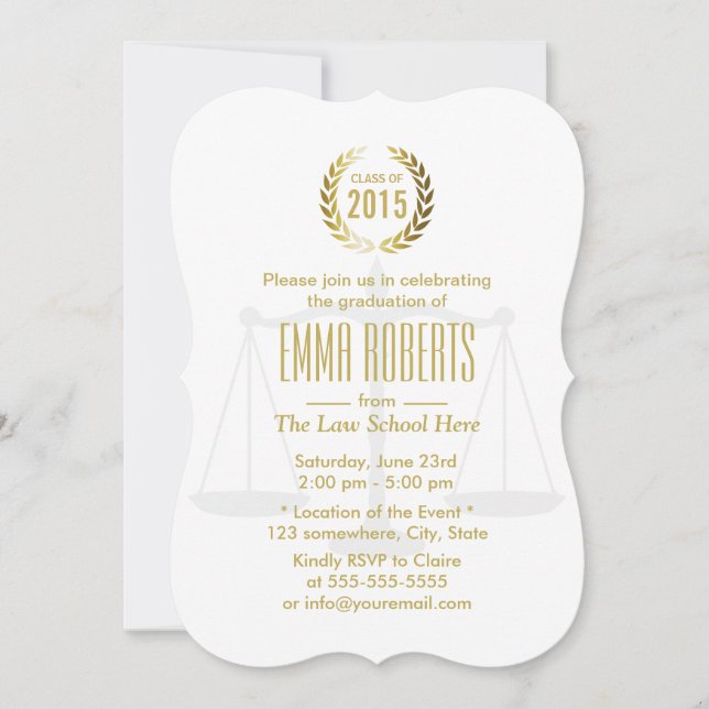 Convite Classe de Graduação da Faculdade de Direito de 201 (Frente)