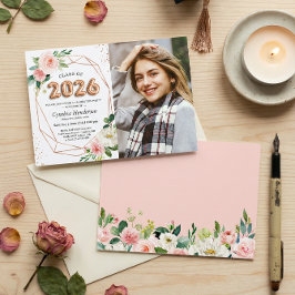 Convite Classe de Graduação de Fotos com Letras Balões 202