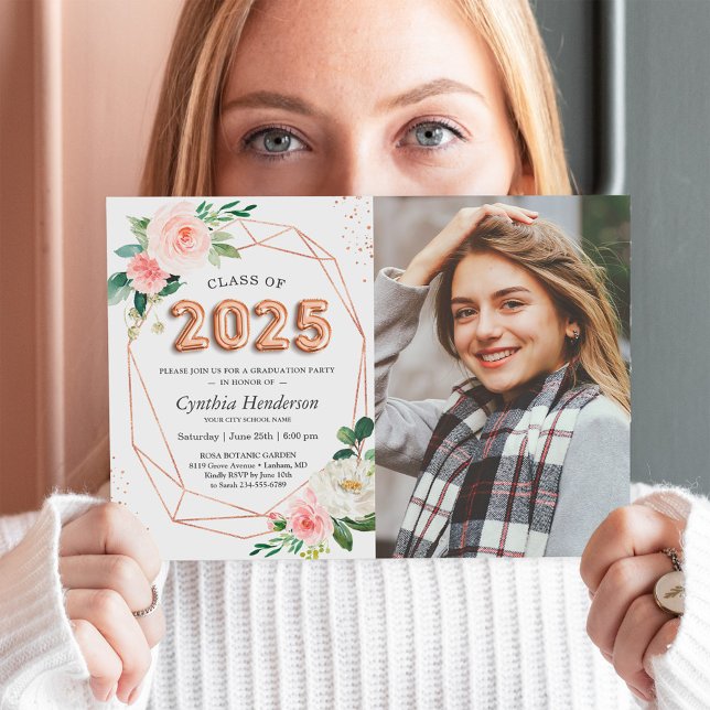 Convite Classe de Graduação de Fotos em Letras Balões 2023 (Criador carregado)