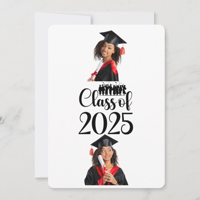 Convite Classe de graduação personalizada de 2025 (Frente)