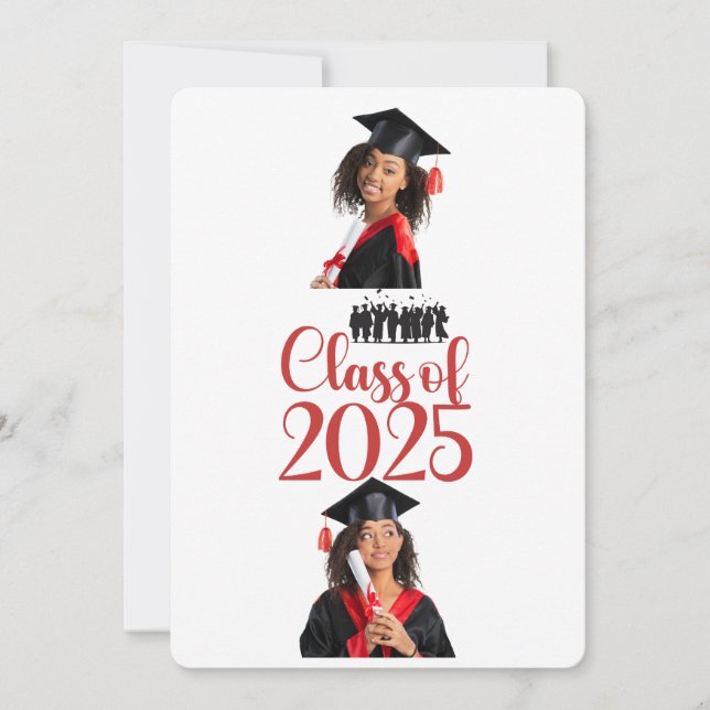 Convite Classe de graduação personalizada de 2025 (Frente)