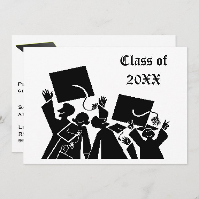 Convite Classe de grupo de graduação de 20XX (Frente/Verso)