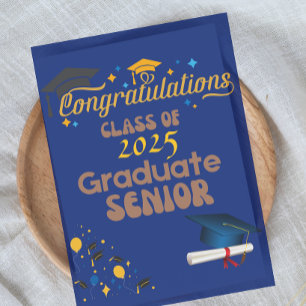 Convite Classe de Mais velho Azul de Graduação 2025