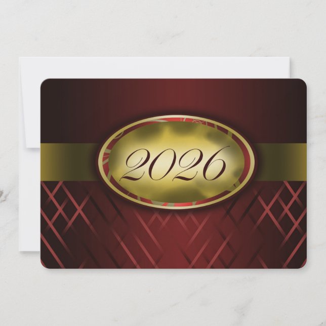 Convite Classe de Marrom e Dourado de 2026 (Frente)