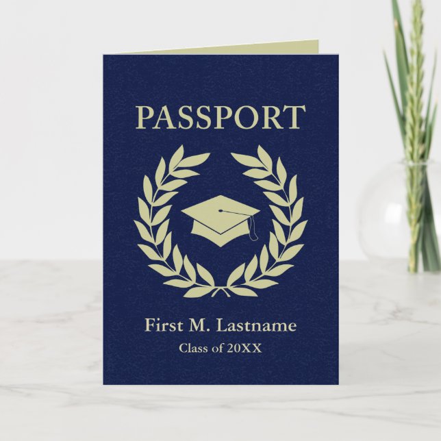 Convite classe de passaporte de graduação 20XX (Frente)